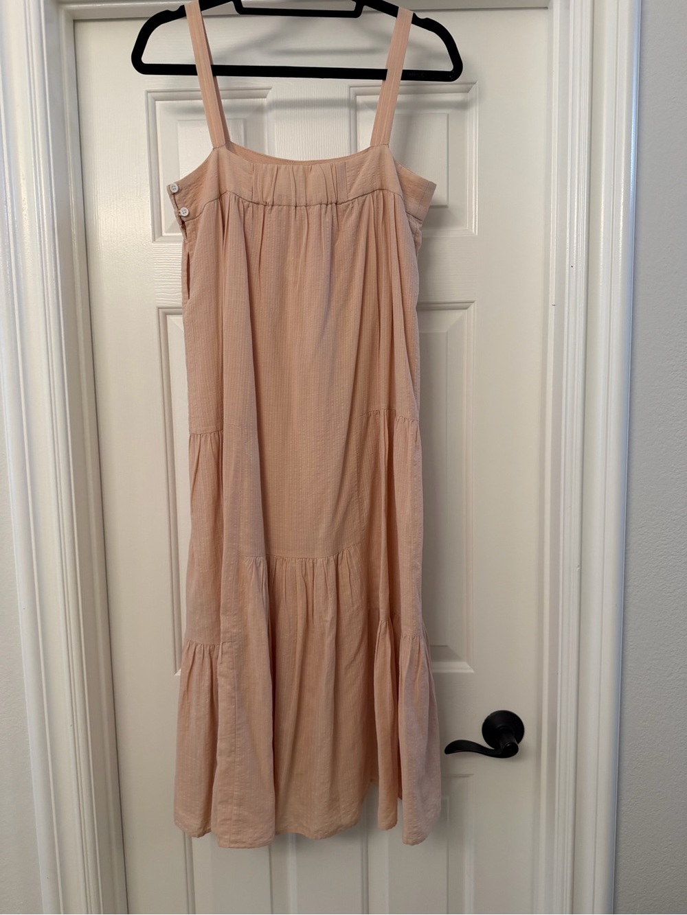 Jenni Kayne Peach Tiered Midi Dress